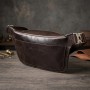 Стильна бананка для чоловіків із натуральної шкіри GRANDE PELLE 22814 Коричневий