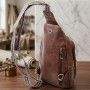 Зручна слінг сумка для жінок з екошкіри Vintage 22747 Коричневий