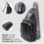 Практична слінг сумка для жінок з екошкіри Vintage 22748 Чорний