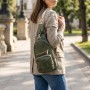 Трендова жіноча слінг сумка через плече з екошкіри Vintage 22755 Зелений