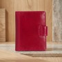 Кредитниця Tony Perotti натуральна шкіра Accademia 369 rosso (90523) Червона