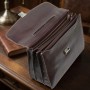 Чоловічий діловий портфель Tony Perotti 8009/42 moro (90378) Коричневий