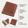 Компактне портмоне унісекс з накладної монетницьою GRANDE PELLE 11238 Коричнева