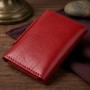 Суворе портмоне жіноче з гладкої шкіри GRANDE PELLE 11153 Червоне