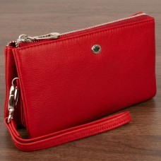 Вместительный клатч из двух частей женский ST Leather 19251 Красный