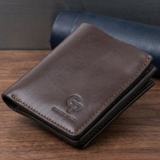 Вертикальне глянсове портмоне з накладною монетницьою GRANDE PELLE 11330 Шоколадне