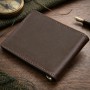 Чоловічий шкіряний затиск для грошей GRANDE PELLE 11478 Коричневий