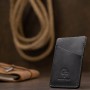 Кожаный маленький картхолдер GRANDE PELLE 11529 Черный