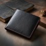 Шкіряне стильне портмоне GRANDE PELLE 11551 Чорний
