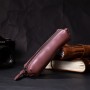 Стильна жіноча шкіряна ключниця GRANDE PELLE 16791 Пудровий