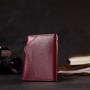 Містка жіноча шкіряна ключниця GRANDE PELLE 11642 Бордовий