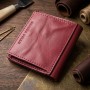 Компактне портмоне з натуральної шкіри GRANDE PELLE 16798 Бордовий