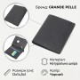 Добротне шкіряне портмоне з утримувачем для Apple AirTag GRANDE PELLE 11623 Чорний
