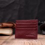 Практичний кард-кейс із натуральної шкіри ST Leather 22446 Бордовий