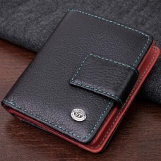Вертикальный небольшой женский кошелек из натуральной кожи ST Leather 19436 Черный