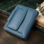 Красиве шкіряне портмоне з монетницею зовні для стильних жінок ST Leather 19457 Бірюзовий
