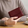 Жіночий шкіряний гаманець для карток купюр та монет ST Leather 19492 Бордовий