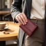 Жіночий шкіряний гаманець для карток купюр та монет ST Leather 19492 Бордовий