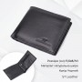 Чоловічий гаманець-затиск з натуральної шкіри ST Leather 22460 Чорний