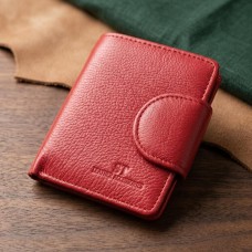 Вертикальный кошелек для ярких женщин из натуральной кожи ST Leather 22702 Красный