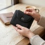 Зручний жіночий гаманець із монетницею із натуральної шкіри ST Leather 22711 Чорний
