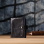 Візитниця унісекс з натуральної гладкої шкіри GRANDE PELLE 22941 Чорна