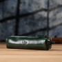 Практична ключниця з натуральної гладкої шкіри GRANDE PELLE 22943 Зелений