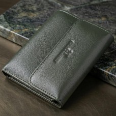 Стильный кошелек среднего размера из натуральной кожи ST Leather 23075 Зеленый