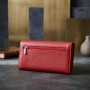 Жіночий місткий гаманець з натуральної шкіри ST Leather 23096 Червоний