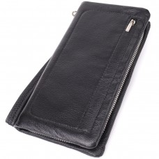 Женский кожаный кошелек-клатч с отделением под телефон ST Leather 23101 Черный