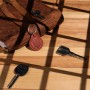 Брелок із тисненням герба України з натуральної шкіри Shvigel 55000 Світло-коричневий