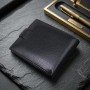 Чоловічий шкіряний купюрник для карток купюр та монет ST Leather 18308 Чорний