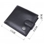 Чоловічий шкіряний купюрник для карток купюр та монет ST Leather 18308 Чорний