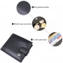 Чоловічий шкіряний купюрник для карток купюр та монет ST Leather 18308 Чорний