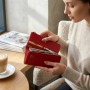 Вертикальний гаманець на кнопці жіночий ST Leather 19202 Червоний