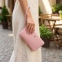 Місткий клатч на два відділення жіночий ST Leather 19250 Рожевий