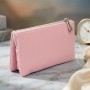Місткий клатч на два відділення жіночий ST Leather 19250 Рожевий