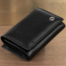 Горизонтальное портмоне из кожи унисекс на магните ST Leather 19331 Черное