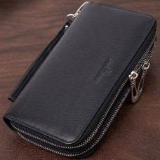 Мужской клатч на два отделения из натуральной кожи ST Leather 22531 Черный