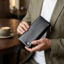 Вертикальний гаманець унісекс із м'якої натуральної шкіри ST Leather 22743 Чорний