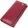 Практичний вертикальний гаманець із натуральної шкіри ST Leather 23085 Бордовий