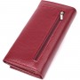 Практичний вертикальний гаманець із натуральної шкіри ST Leather 23085 Бордовий