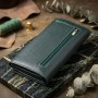 Зручний вертикальний гаманець із натуральної шкіри ST Leather 23086 Зелений