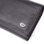 Солідний жіночий гаманець із натуральної шкіри ST Leather 23088 Чорний
