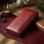Місткий жіночий гаманець із натуральної шкіри ST Leather 23089 Бордовий