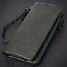 Удобный кошелек для женщин с кистевым ремнем из натуральной кожи ST Leather 23104 Зеленый