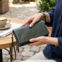 Зручний гаманець для жінок з ременем з натуральної шкіри ST Leather 23104 Зелений