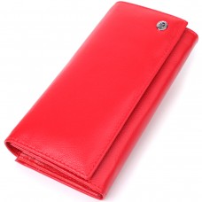 Красивый кошелек для женщин с монетницей из натуральной кожи ST Leather 23105 Красный