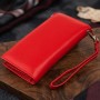 Оригінальний гаманець шкіряний жіночий на хлястику з кнопкою ST Leather 19281 Червоний