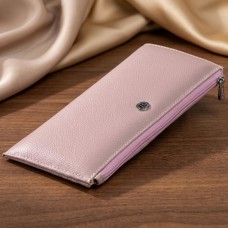 Горизонтальный тонкий кошелек из кожи женский ST Leather 19327 Лиловый
